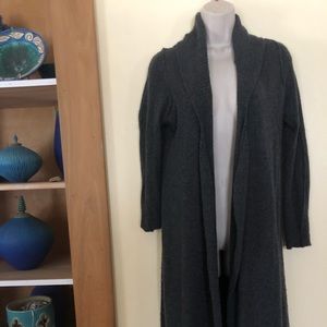 27 Miles 100% Cashmere Grey Open Cardigan XS